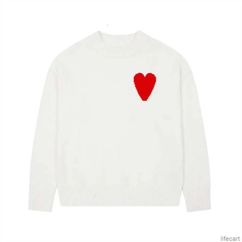 AM I Paris Cardigan Pull Hiver Chaud Designer Sweat France Marque De Mode Un Mot Coeur Amour Broderie Casual Sweats À Capuche Amiparis Amisweater AMIs HBMR