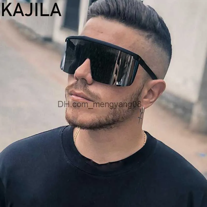 Óculos de sol 2021 Moda Sports Sports Sports Sunglasses Men Big Frame Brand Designer Vintage Retângulo Sol para homens tons Oculos T230414