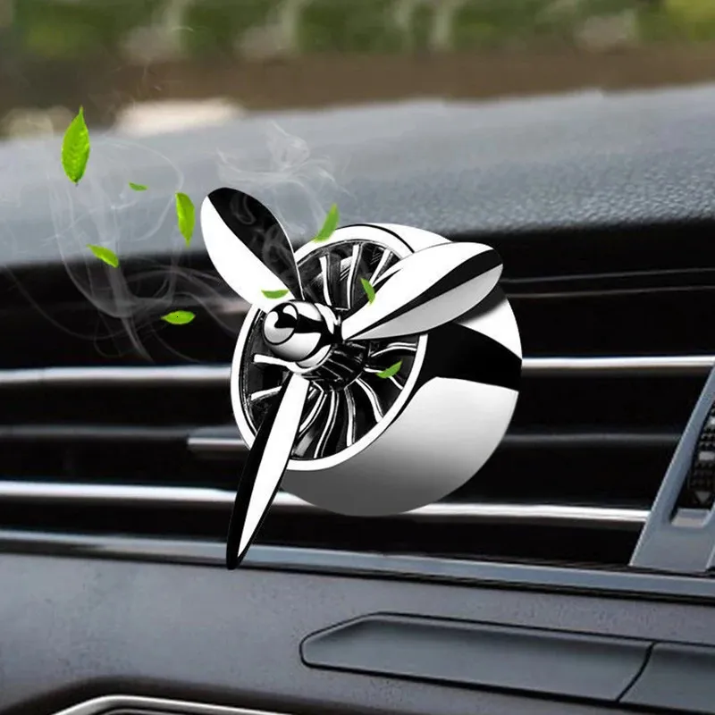 Car Air Freshener Car Conditioning Smell Air Freshener Alloy LED Auto Vent Outlet Perfume Clip Fresh Aromatherapy Fragrance Atmosphere Light 231113