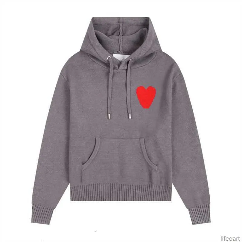 AmisWeater Pull Knited Swater Am Hoary Am I Paris Hooded Pullover Men Men Women Bluzy Amiparis Coeur Heart Love Wzorka potu skoczek amis evge