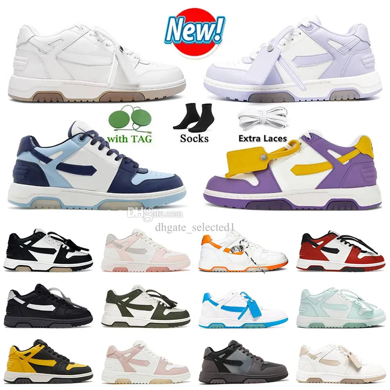 Designer Offes White Shoes Out of Office Sneakers Men Women Top Quality Casual Shoes Low-tops UNC Black White Pink Leather Lilac Patent Khaki Trainers Runners Sneaker