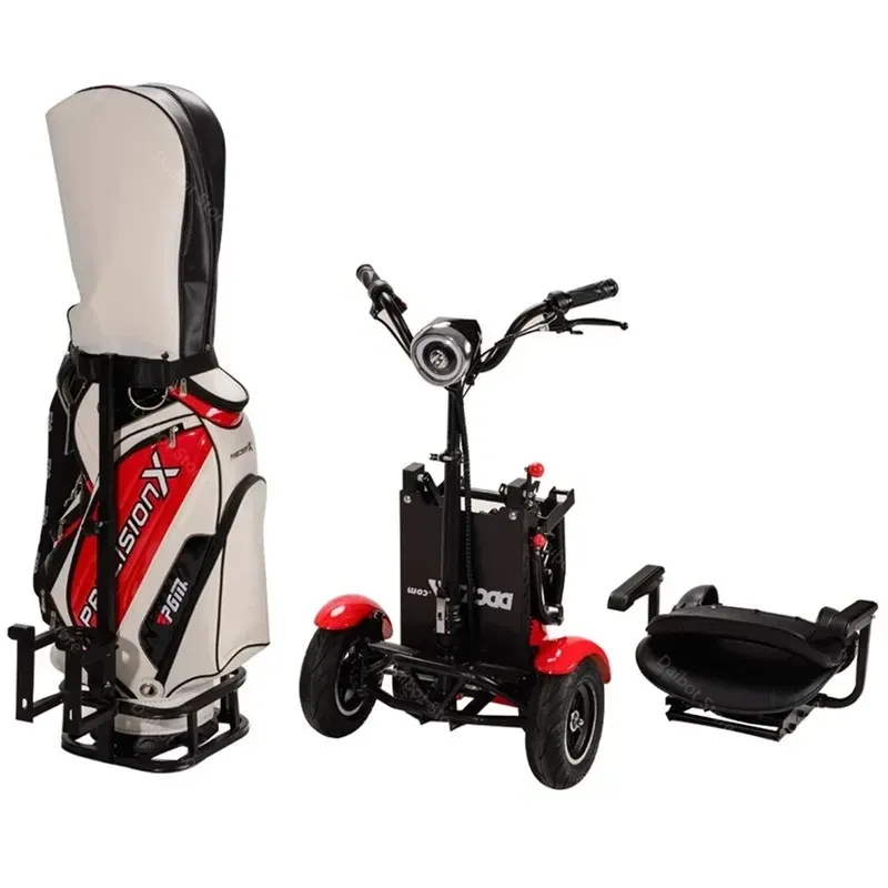 4 ruote scooter mobilità con carrello da golf pieghevole 36v regolabile a tre velocità Scooter elettrico Dual Motor con sedile per adulto