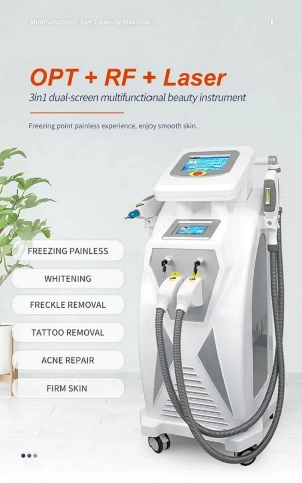 Painless Laser Machine Ipl OPT E-light OPT Hair Removal Permanently With Tattoo Removal And Skin Rejuvenation For Spa Salon Machine