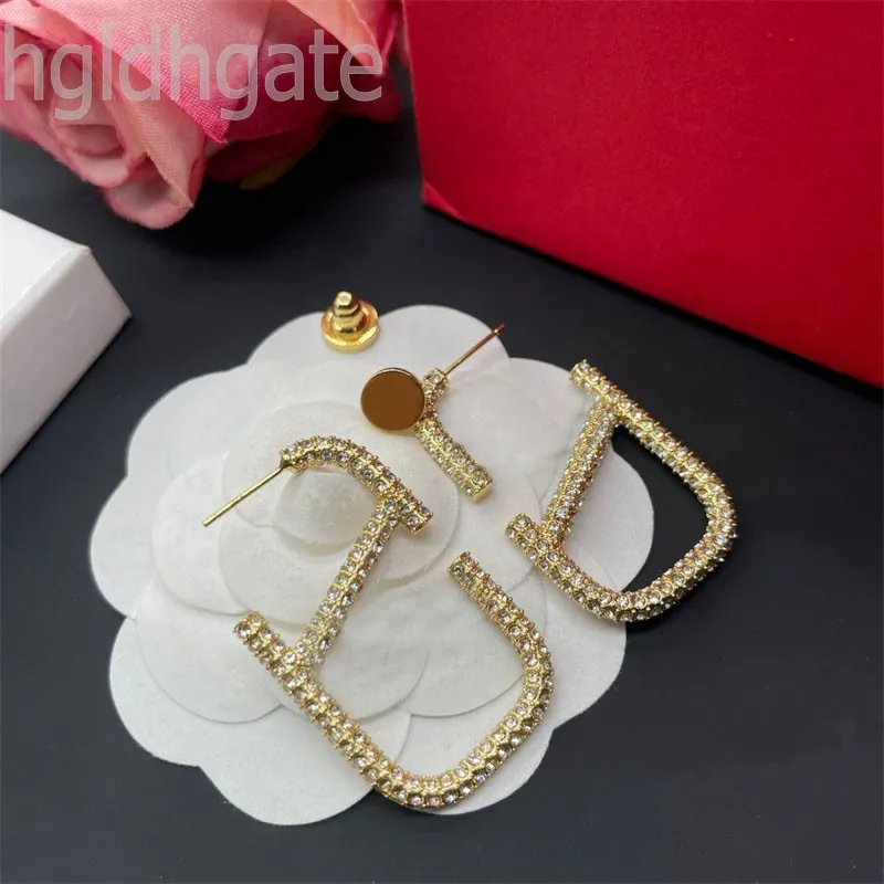 Designer Earrings 18K Gold Import Solid Yellow Gold Jewelry (AU750) Women  Oval Distortion Net Red Big