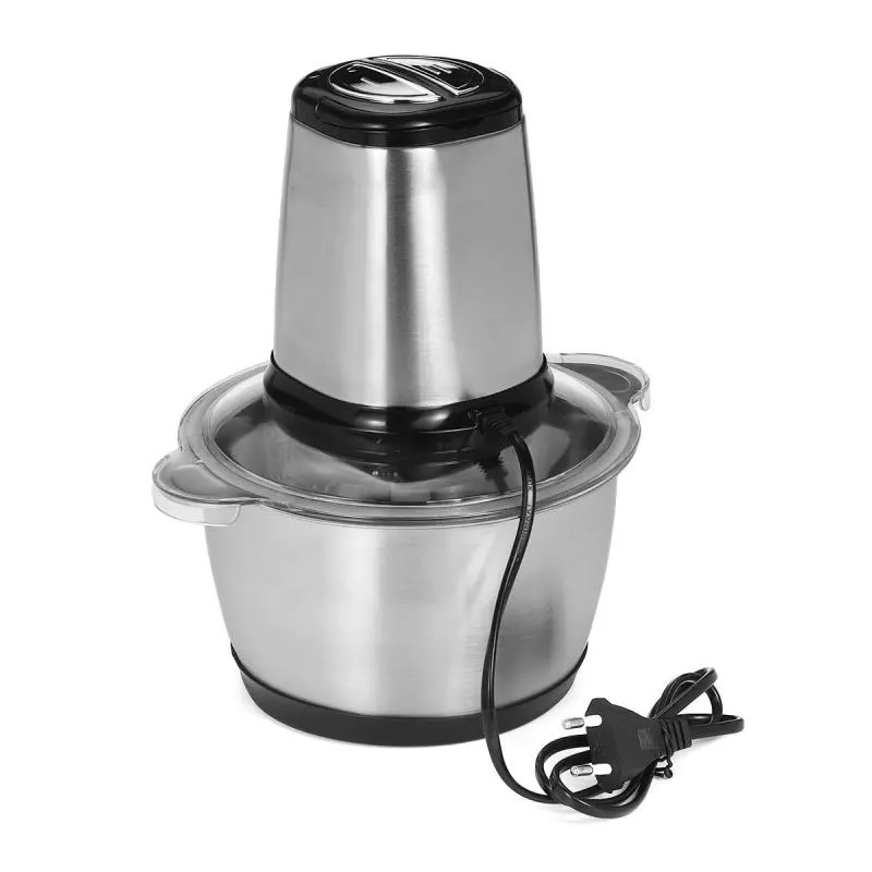 FreeShipping 500W 2L Stainless Steel Electric Automatic Multifunctional household electric meat grinder Household Mincer Food Chopper Spfmi