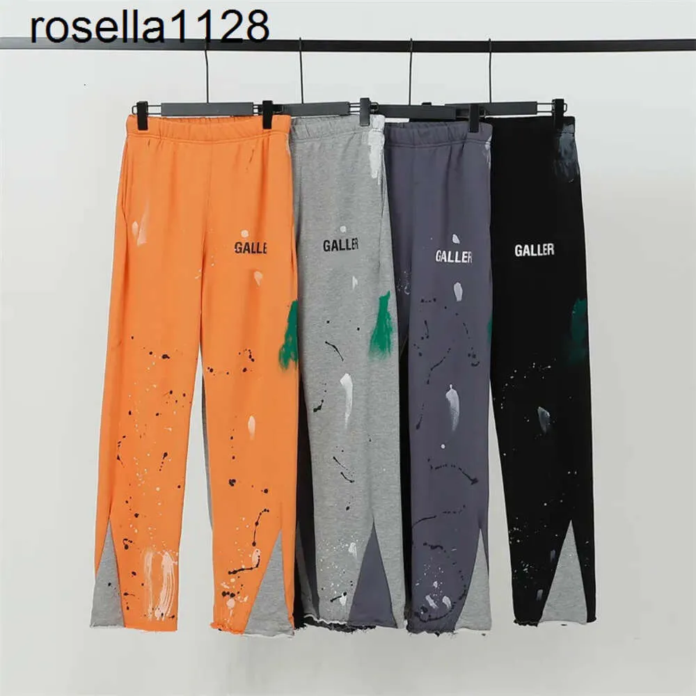 Nuovi pantaloni jeans da uomo pantaloni sportivi 23ss cerniera stampa di lettere maculate da donna autunno cotone da uomo coppia pantaloni dritti casual versatili allentati