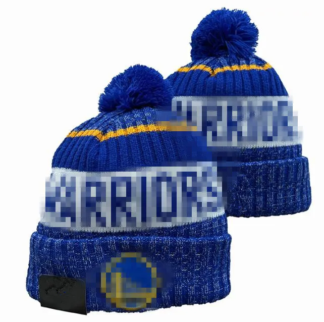 Warriors Beanie Golden States Beanies 32 takımın tümü örülmüş pom erkek kapaklar beyzbol şapkaları çizgili yan çizgili yün sıcak ABD kolej spor şapka kapak kadınlar için