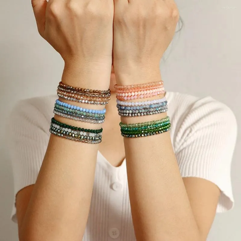 Bohemian Multicolor 4mm Crystal Bracelets Bracelet Set Fashionable Womens Wrist Wrap Stretch Jewelry Wholesale In Bulk From Youtaohuan 6.94 DHgate.Com