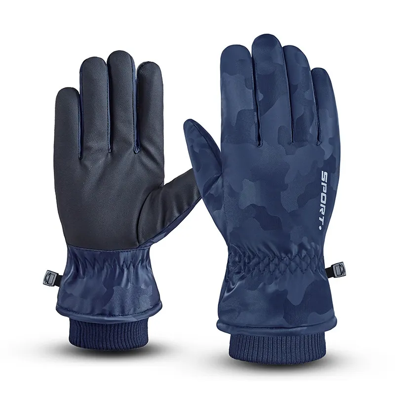 Waterproof Touchscreen Mens Gloves For Winter Sports Five Fingers