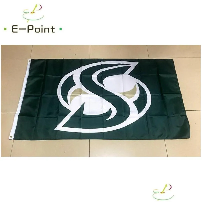 Flagi banerowe NCAA Sacramento State Hornets Flag 3x5ft 90CMX150CM Dekoracja poliestrowa Latające domowe ogród świąteczne prezenty upuszczanie dostawy Dhpu5