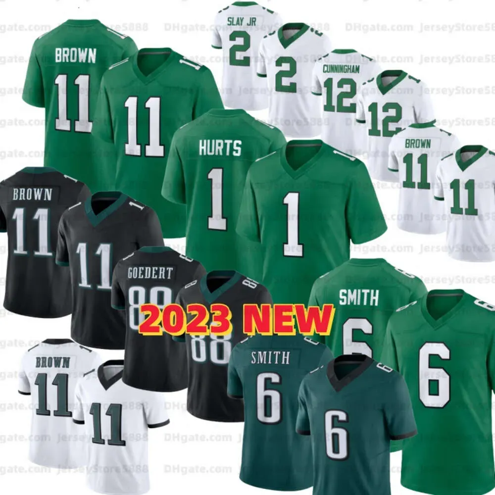 1 Jalen blesse Jason Kelce Maillot de football AJ Brown Kelly Green DeVonta Smith Nolan Haason Brian Dawkins Reddick Darius Slay D'Andre Swift Goedert Mailata Reggie White