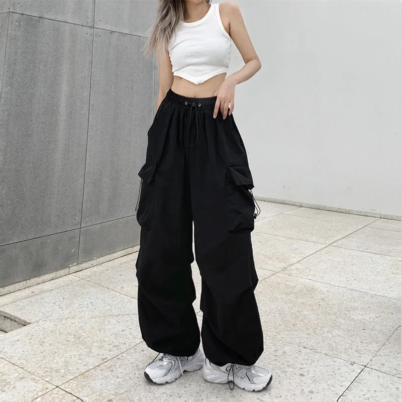 Y2K Womens Streetwear Cargo Pants Korean Harajuku Style, Solid Baggy  Straight Ladies Cargo Trousers Primark With Wide Leg Pockets And  Fashionable Joggers 230414 From Jiao02, $14.92