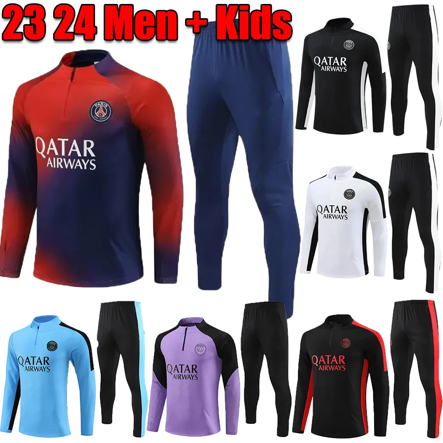 2023 2024 PSGES TROASTSUT MEN SULT FOBATION SUB 23 24 TUTA MAILOT JERSEY JOTCED KIT PARIS MBAPPE MEN و KID SOCCER TRACKSUITS LOGNAGERENT CHANDAL