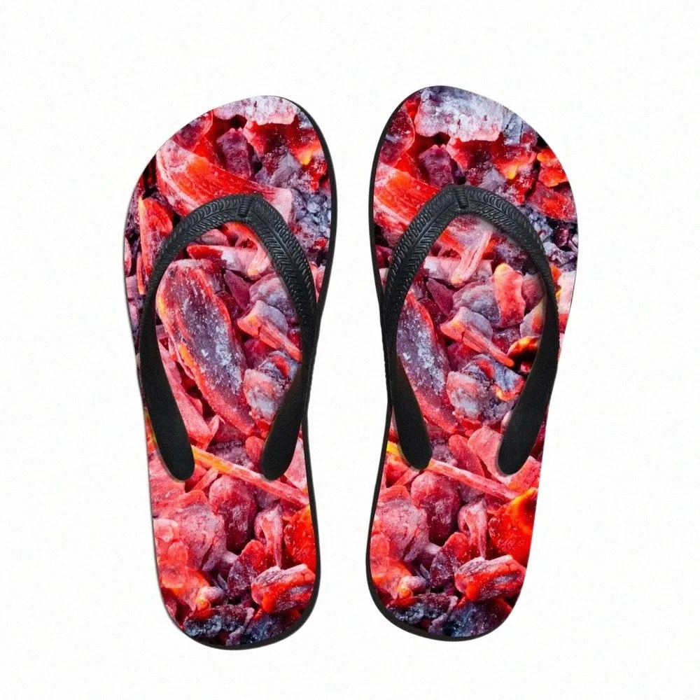 Carbon Grill Red Lustige Flip-Flops Männer Indoor Hause Hausschuhe PVC EVA Schuhe Strand Wasser Sandalen Pantufa Sapatenis MasculinoeWrU #