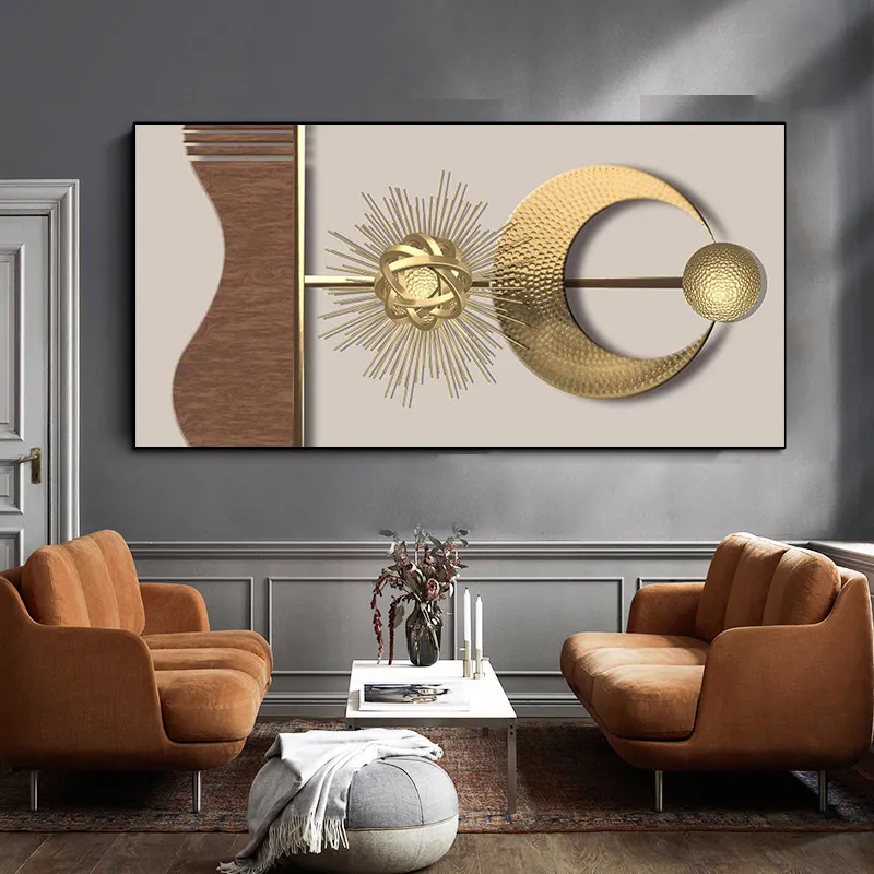 Nowoczesny efekt wizualny 3D geometryczne sztuka ścienna malarstwo nordycka prostota plakat sztuki drukuj na ścianie obraz do salonu dekoracje