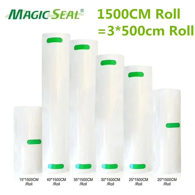 Autres outils de cuisine MAGIC SEAL Sac sous vide alimentaire Sous vide Sacs de stockage pour sac de scellage Emballage 152025303540cm1500cmRolls 231114