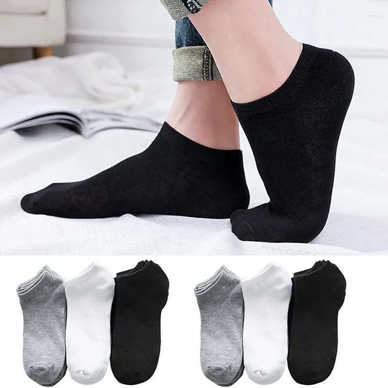Men's Socks 3Pairs Men Cotton Short Sock Crew Ankle High Quality Breathable Summer Male Compression Casual Soft Solid Color For