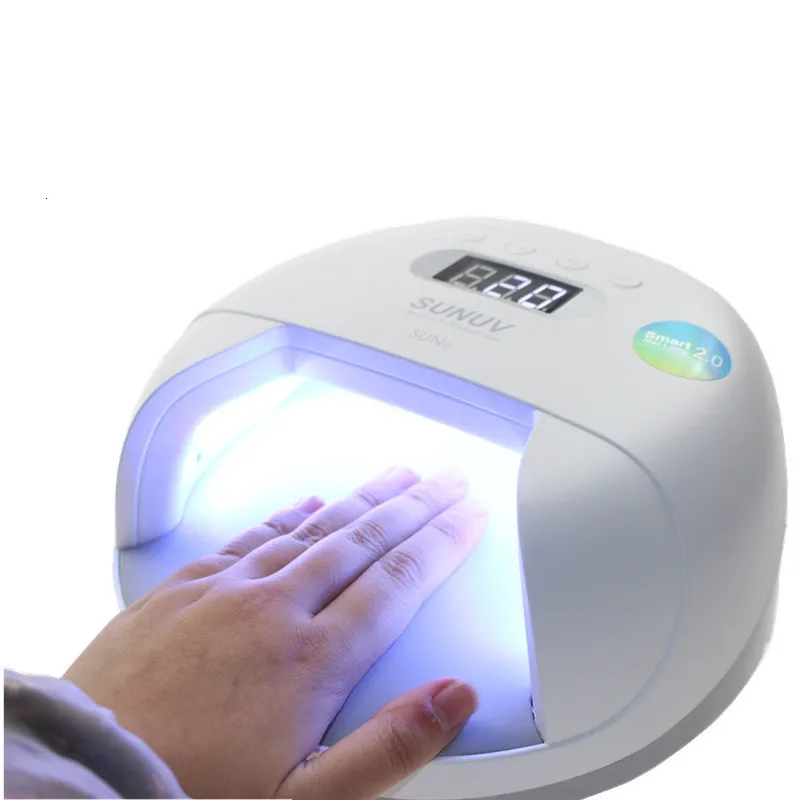 Nail Dryers SUN7 48W UV LED Power Storage Nail Lamp Double Light Source Nail Dryer Machine with Smart Timer Memory and Sensor With Battery 230414