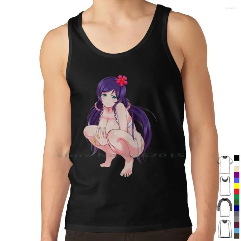 Tanktops für Herren Nozomi Top Weste aus reiner Baumwolle Hentai Haven Com Overflow Redo von Healer Tags