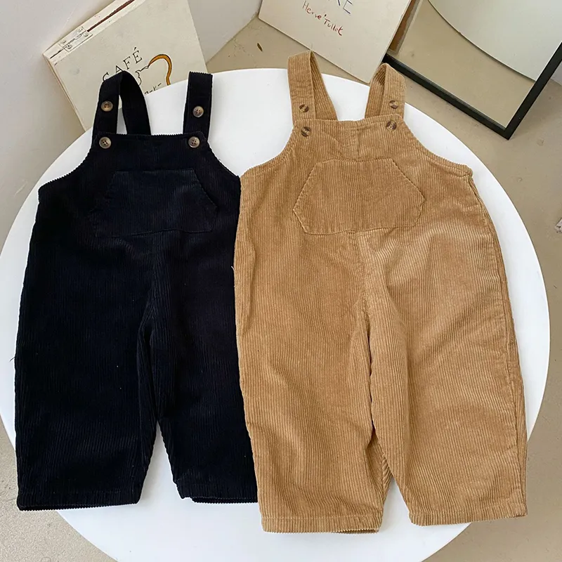 Overalls Baby Mädchen Jungen Hosen Cord Hosenträger Kinder Overalls 1-6 Jahre Kinder Overall Frühling Herbst Lässige Mode Hosen 230414