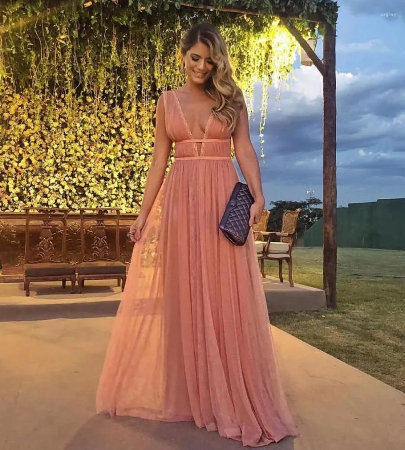 Vestidos de festa Prom Celebridade da noite 2023 Coquetel noturno de mulher Long Tule plus size dubai árabe vestido formal