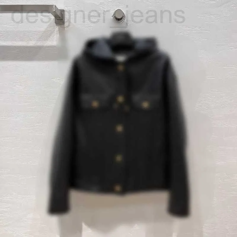 Women's Jackets designer CE Early Autumn New Product Qin Lan Star Same Long Hooded Jacket GL0R