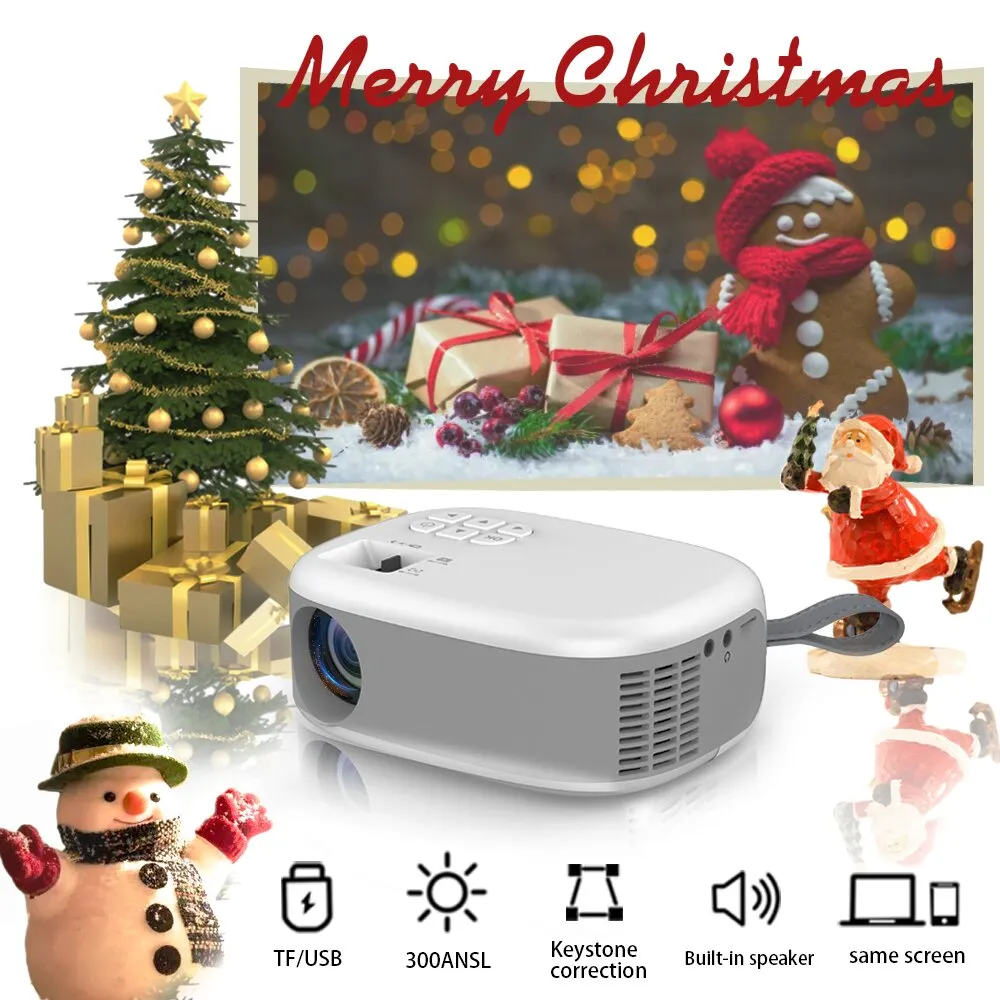 N1Projector White Micro Portable HD Home Wireless Small Mobile Telefon Projection Micro Projector Film Screening/Play Motion Projector