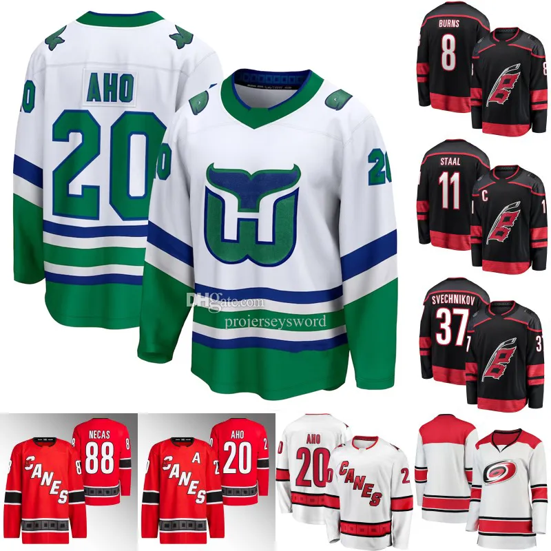 Carolina Sebastian Aho Hurricane Jersey Jake Guentzel Brent Burns Andrei Svechnikov Jesperi Kotkaniemi Teuvo Teravainen Jesse Puljujarvi Brady Skjei Jerseys