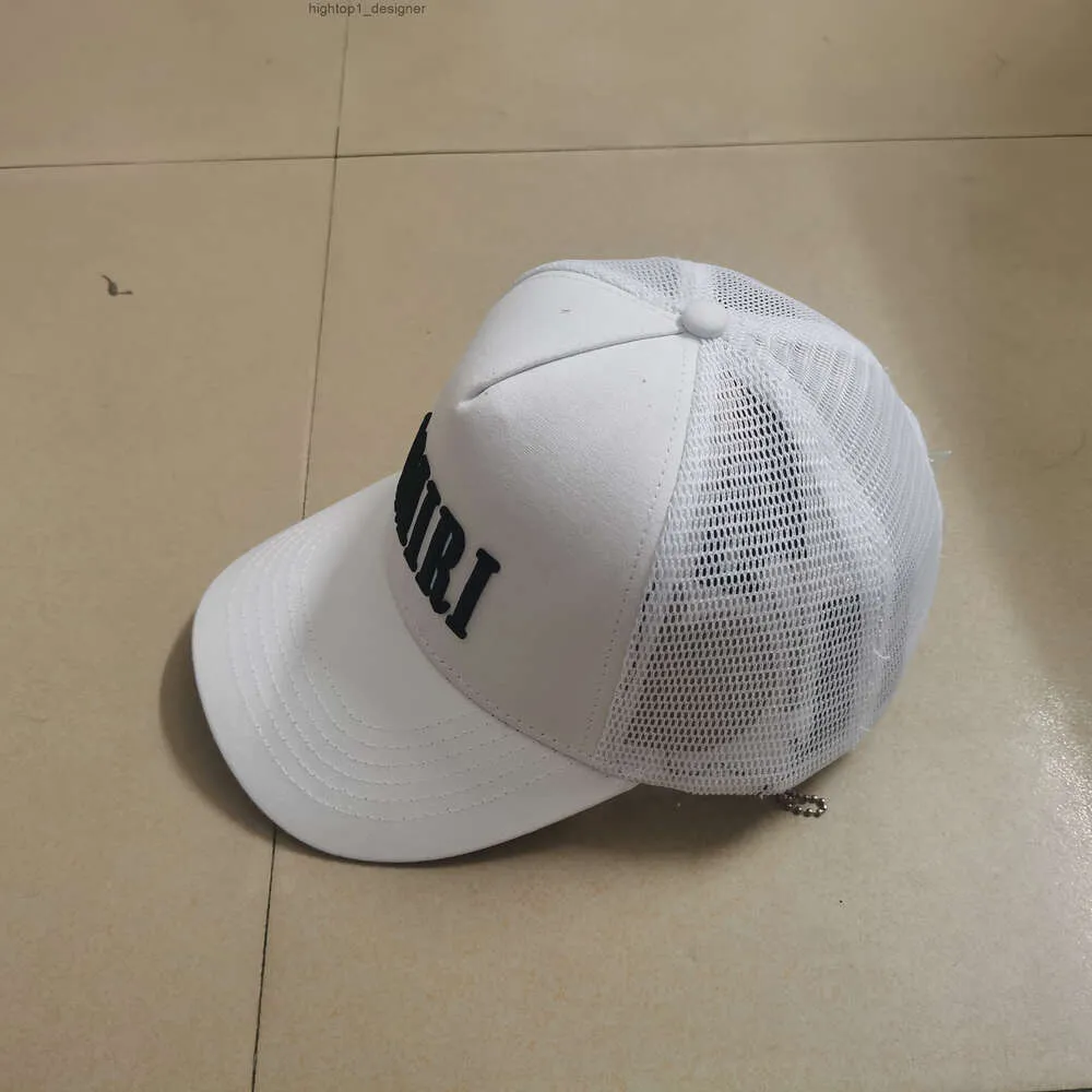 AM Designer LEXURIE LETTRE BRODERIE Bend Wave Caps Mâle Hip Hop Visière Mesh Mâle Femelle Cross Punk Baseball HATS amirlies amiiri imiri ami WGEP