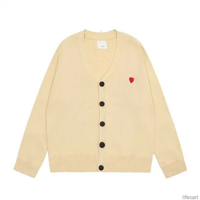 Mens AM I Paris diseñador de moda suéter de punto bordado corazón cardigan coeur love jersey de punto amisweater camisas sudor AMIs YVHU