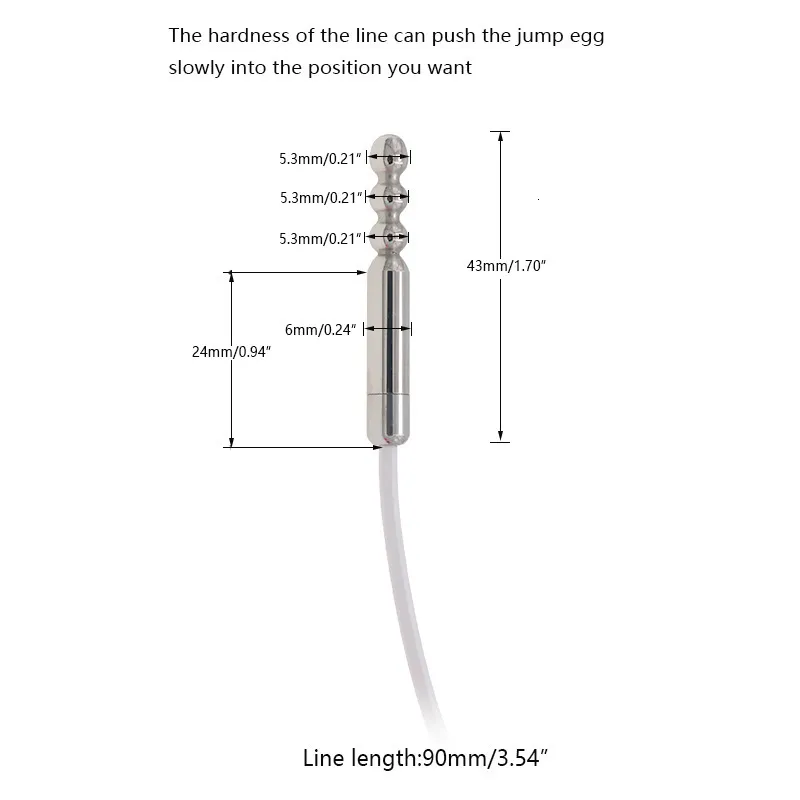 Vibrateur Urétral En Acier Inoxydable Avec 10 Modes De Vibration_voghion.com