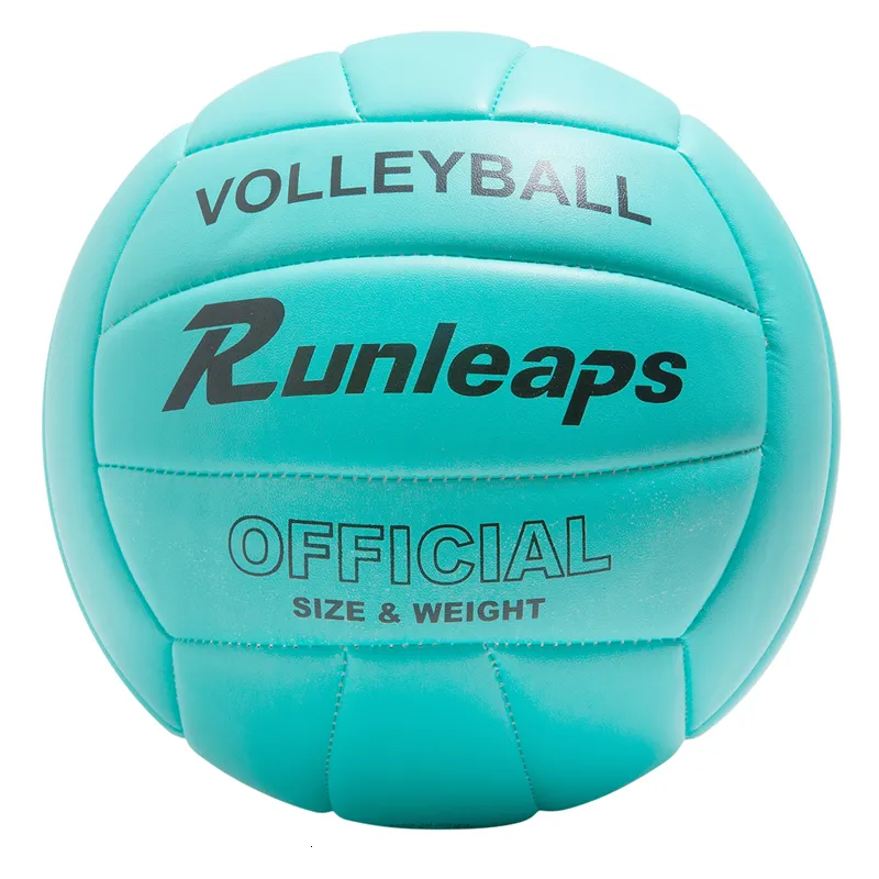 Bälle Soft-Volleyball Offizielle Größe 5 Indoor Training Blau PU Outdoor Sand Strand Spiele Männer Studenten Jugendliche Grün Volleybälle 230413