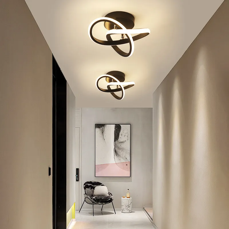 LED -gangpad Plafondlampen Modern Noordisch creatief huisverlichtingsoppervlak gemonteerd voor slaapkamer woonkamer Corridor balkon LED -lampen
