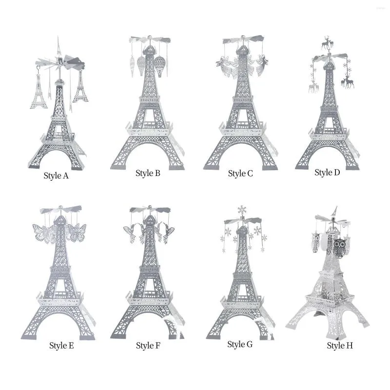 Titulares de vela Eiffel Tower estátua Decorativa Decorativa Candlestick Combattop Centerpipe para presente de casamento da sala de estar