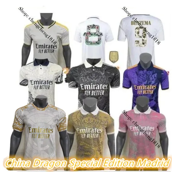 Camiseta 8. Şampiyonlar Futbol Forması 22 23 24 Özel Baskı Çin Dragon Real Madrids Maillot Benzema Ballon Futbol Forması