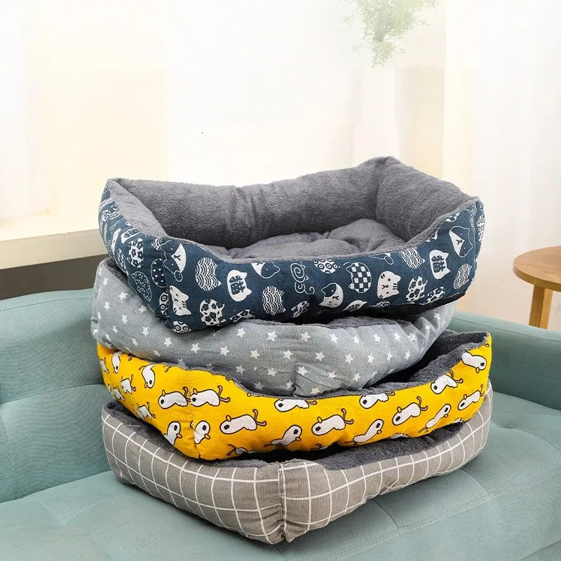 kennels pens Pet Dog Cat Bed Mat Large Dog Sofa Bed Warm Pet Nest Kennel For Small Medium Large Dogs Puppy Kitten Plus Size Sleeping Mattress 231115