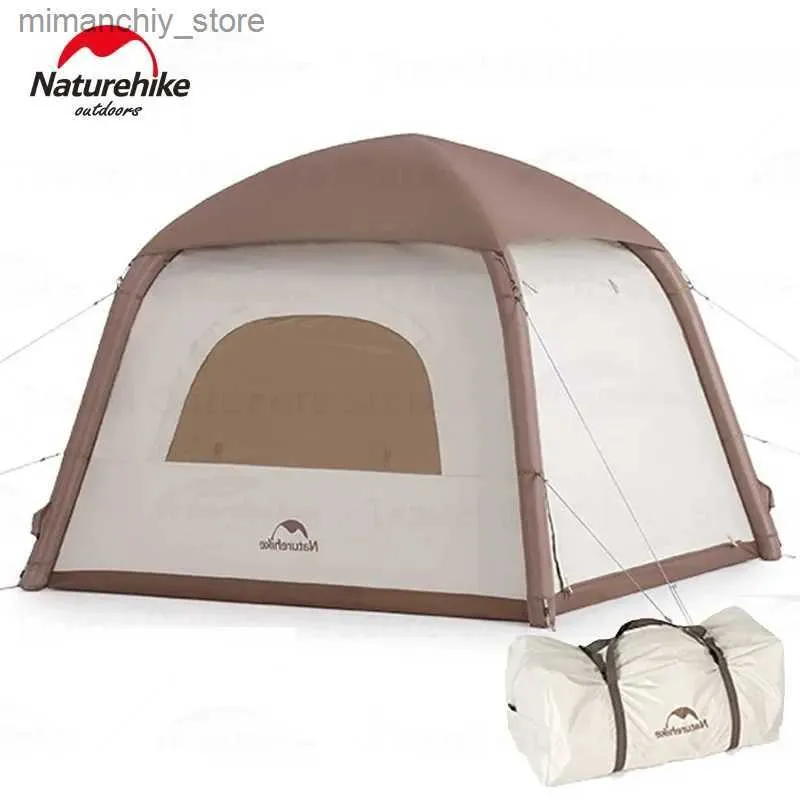 Tendas e abrigos Naturehike ANGO AIR Dome Tent Camping Inflatab Tent para 3 pessoas com bomba 150D Oxford Cloth Portab Easy Set Up 2 portas Q231117