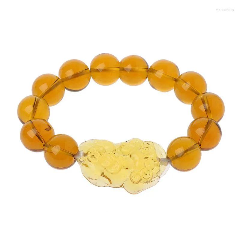 Strand Citrine Gem Stone Armband Wealth Pi Xiu Lucky Feng Shui Bead Armband