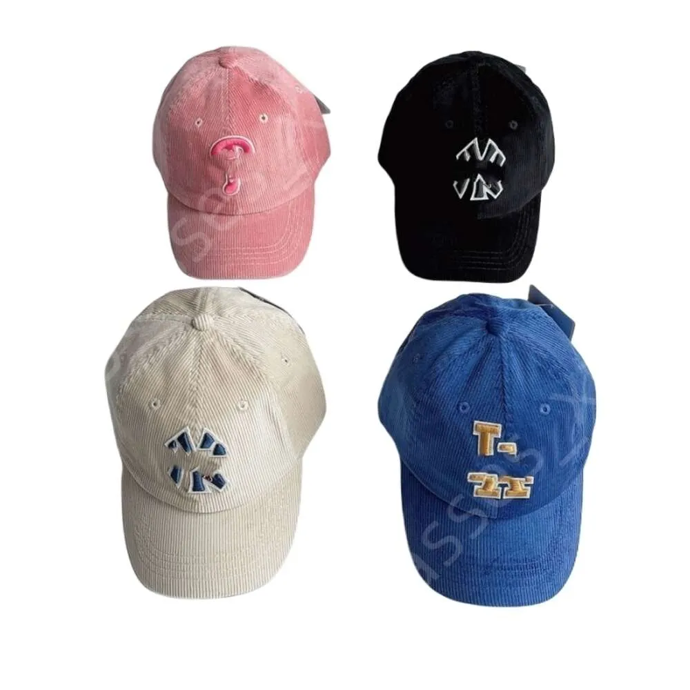 Mlb Beanie Ny Topkwaliteit Hoed Cap Designer LuxeCorduroy Letter Geborduurde Honkbalhoed Koreaanse versie Casual Veelzijdige Tonghoed Gebogen Eaves-hoed voor jongens en meisjes