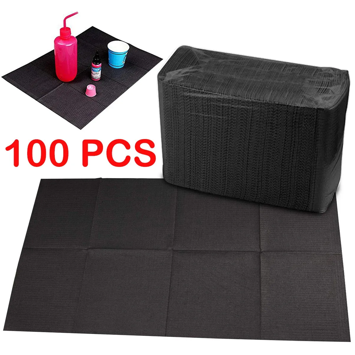 Altre forniture per tatuaggi 100 pezzi Tappetino pulito usa e getta Tovaglie di carta impermeabili Fogli a doppio strato Accessori 45 Copri tovaglioli da 33 cm 231115