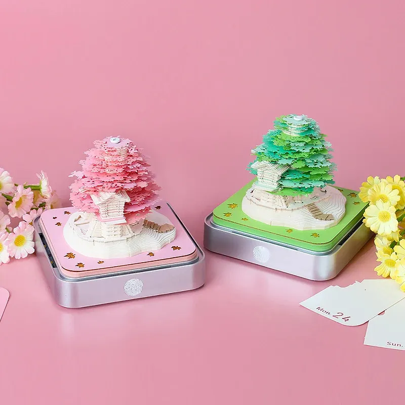 Calendar 3D 2024 Sakura Tree Pink Tear Away With LED Light Art Memo Pad  Creative DIY Decoration Xmas Birthday Gift 231114 From 34,77 € | DHgate