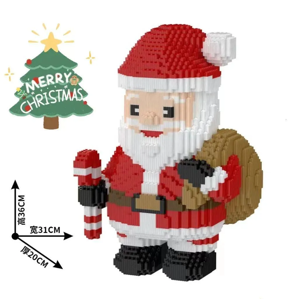 Blocos Blocos O Mais Recente Splicing Pequena Partícula Building Block Brinquedos Christmas Eve Snowman Elk Decoração Senior Sense Gift 231107 Dro Dhkf0