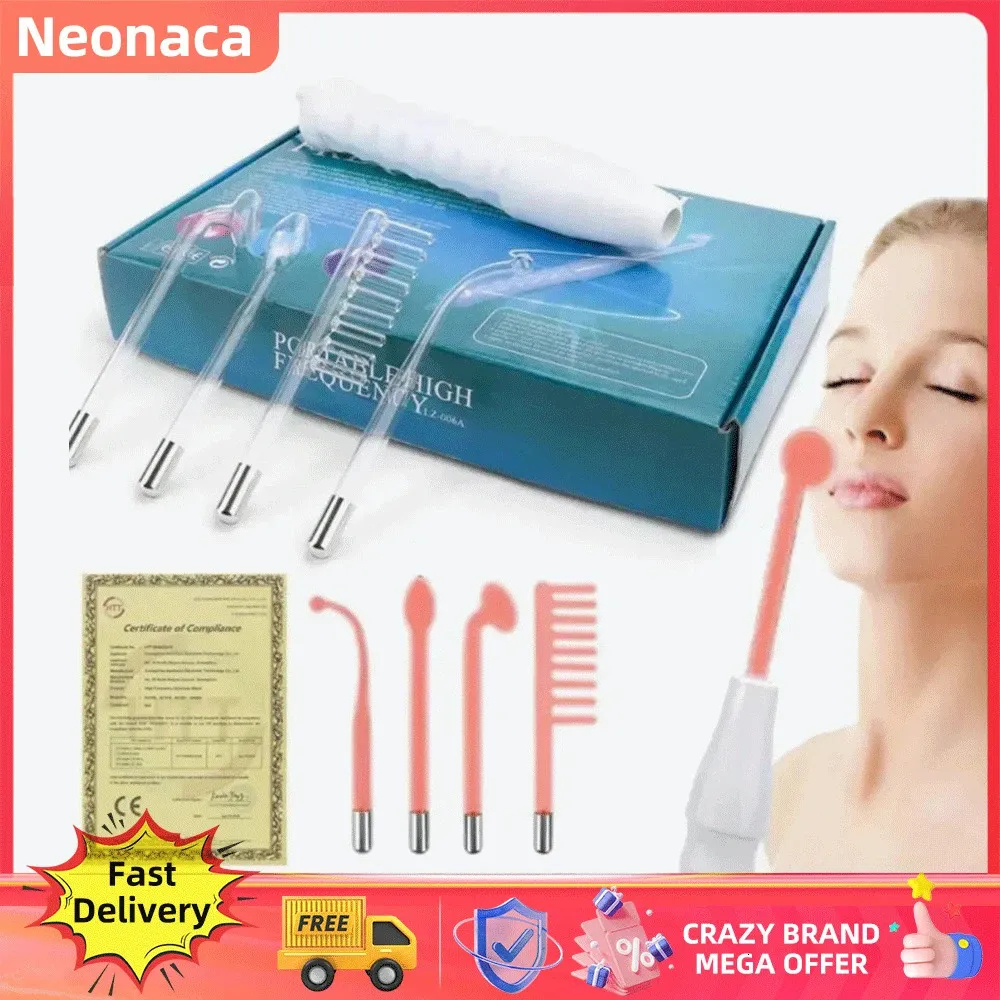 High Frequency Electrode Wand Machine For Skin Tightening, Acne