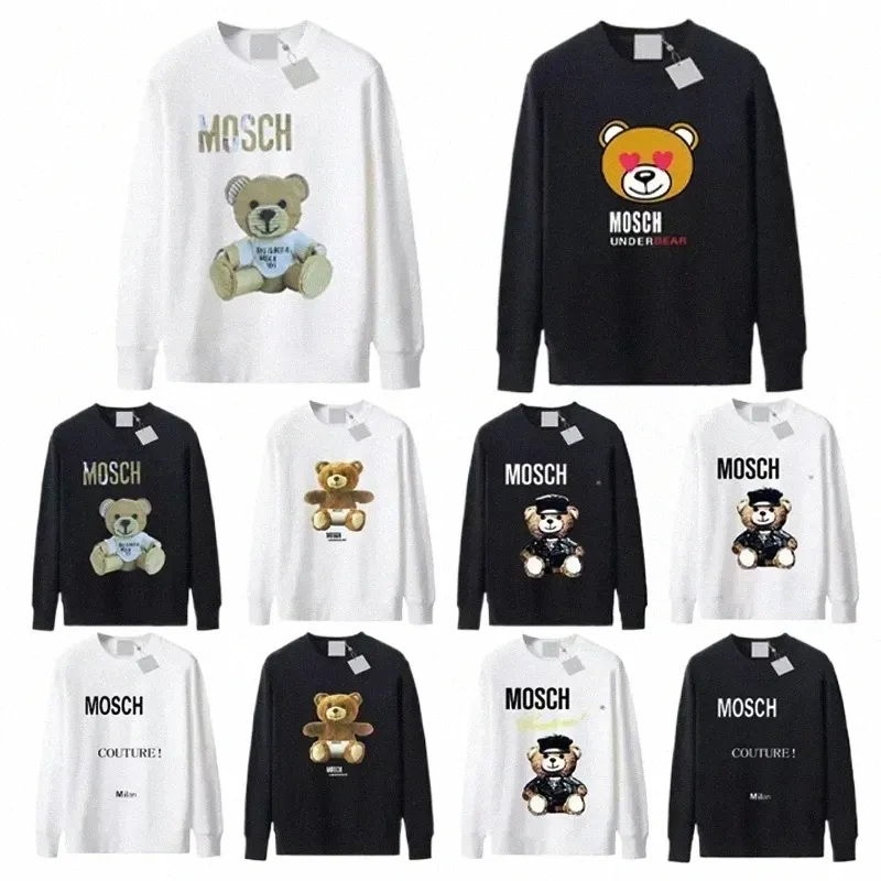 moschino Graphic Print Hoodies Perfect Oversized Autumn Womens Designers Hoodys Sweater Sports Round Neck Long Sleeve Casual Loose Sweatshirts 23Ah#