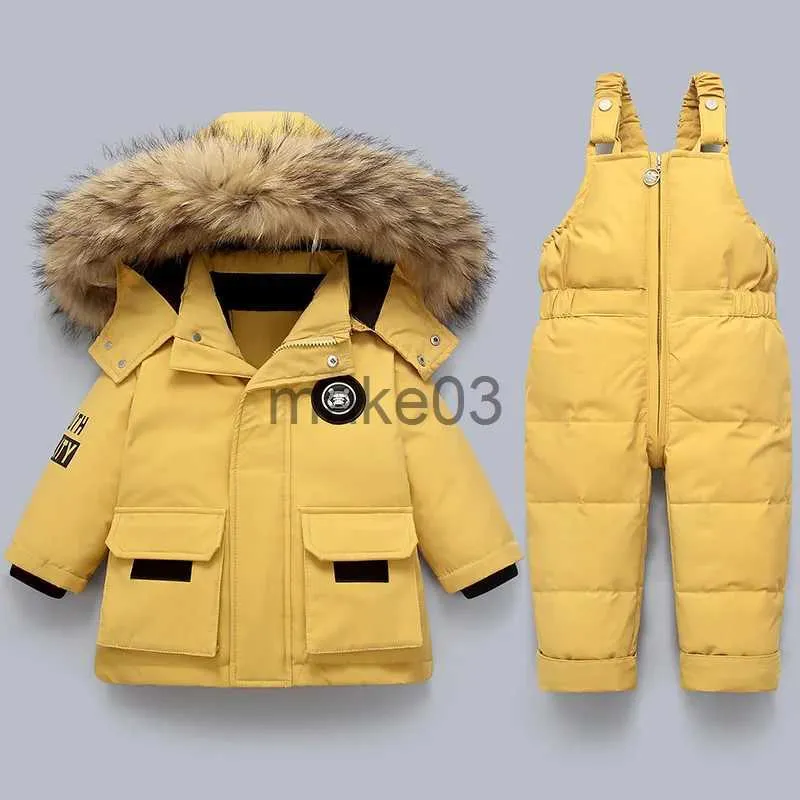 Donsjas Kinderkleding Set Baby Winter Warm Donsjacks parka Jongens Dikke Jumpsuit Baby overjas peuter Meisje Kleding Kinderen Snowsuit J231115