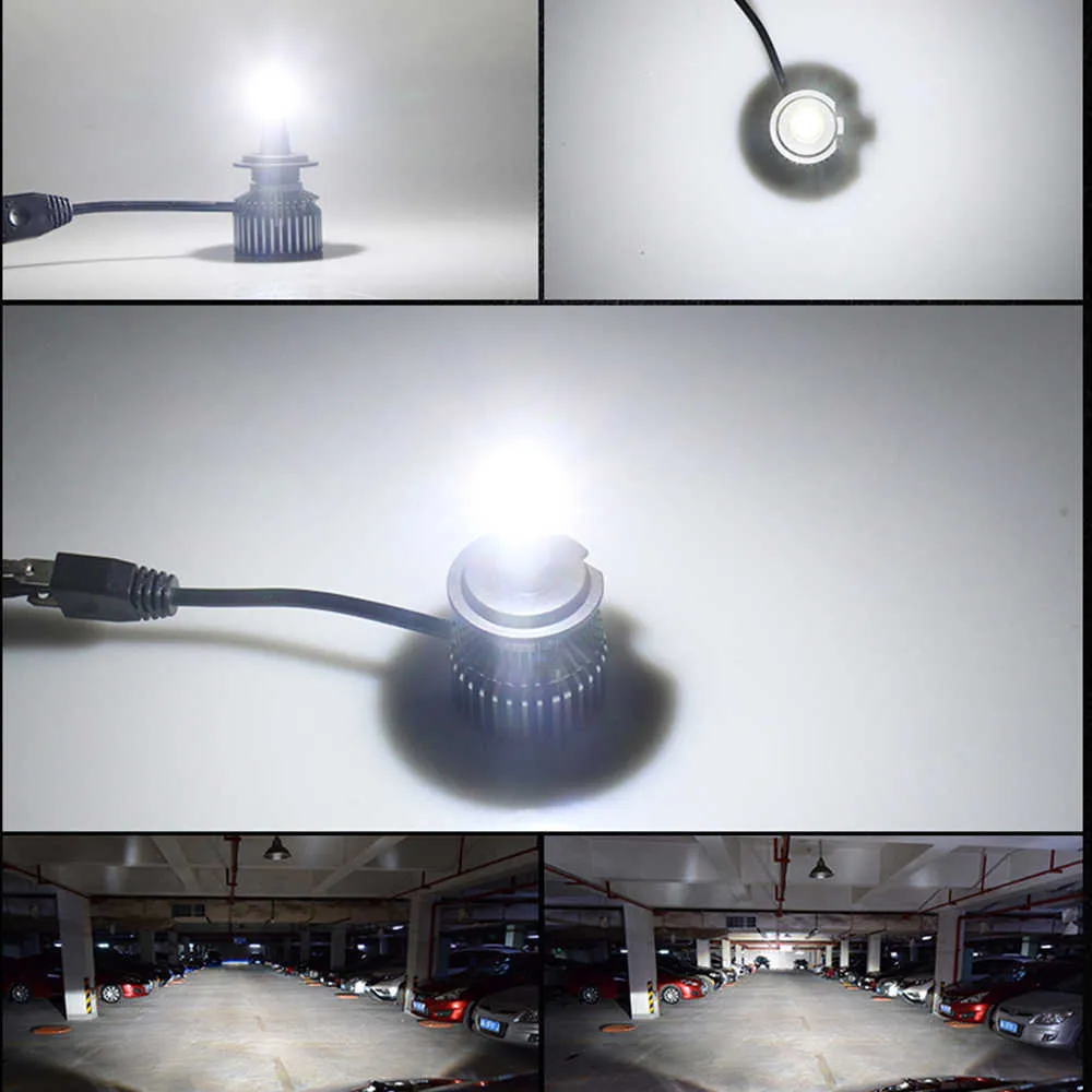 2pcs H4 LED Automobiles Phare Anti-brouillard Assemblée Lampe 100W