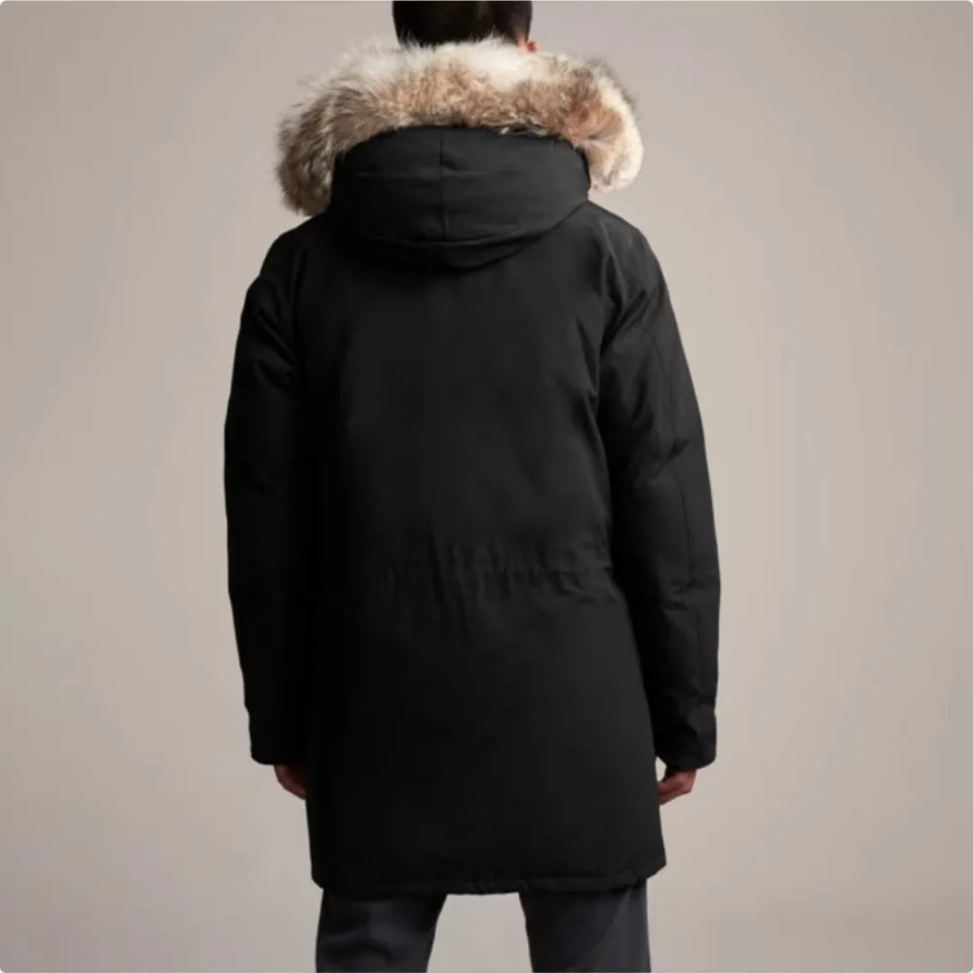 Herren-Daunenjacke, Pufferjacke, Kapuzenpullover, Parka, Designer-Mantel, dicker Mantel, modische winddichte und warme Jacke, lässiger Unisex-Winter-Pelzmantel mit Kapuze, Großhandel 2 Stück