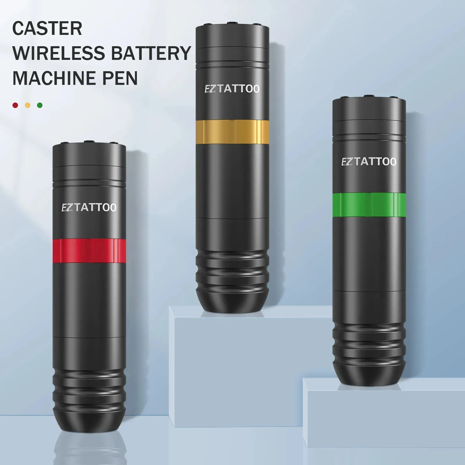 Macchina per tatuaggi EZ Caster Penna a cartuccia wireless Display digitale a LED Resistenza Alimentazione a batteria 1500mAh Forniture per aghi 231115