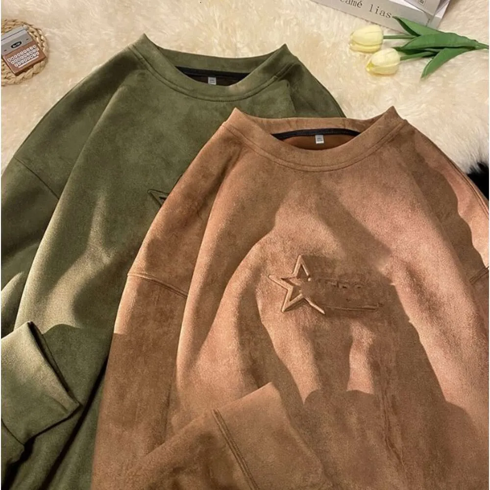 Hoodie Jacket Suede Sweater For Men Oversize Trendy Brand Winter