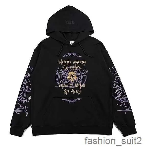 Vetements Felpa con cappuccio Felpe con cappuccio da uomo Felpe Tessuto pesante Schiuma Stampa Uomo Donna Giacca Oversize con cappuccio Veterinario di alta qualità Pullover cp ch felpa con cappuccio pietre isola 9 P14B